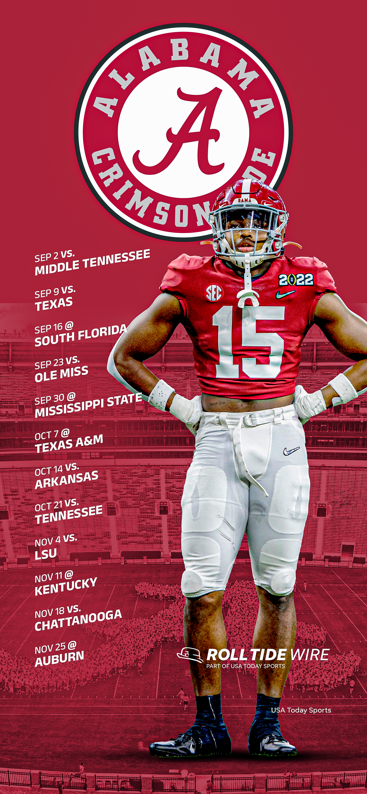 What channel does Alabama play on tomorrow? Check the schedule!