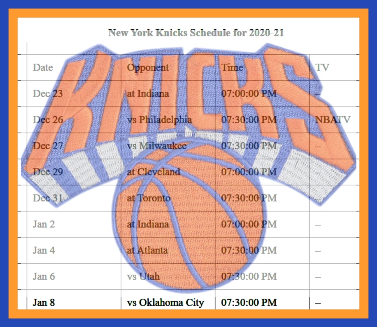 Free Knicks Printable Schedule PDF: Plan Your Basketball Season