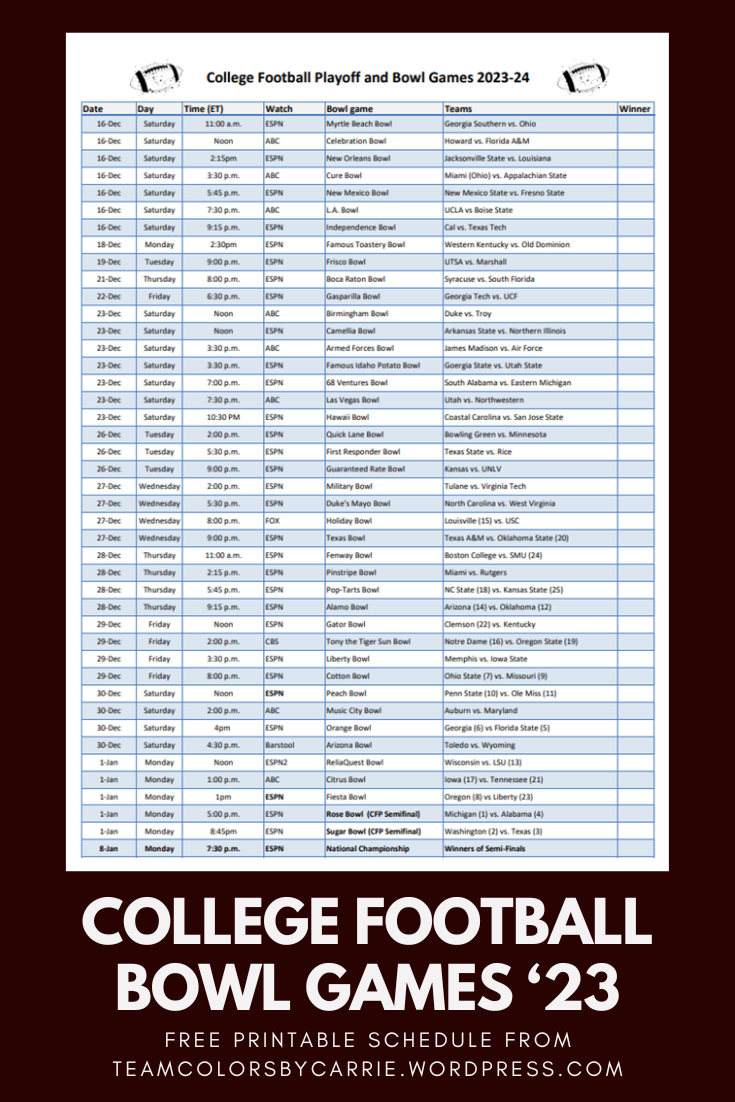 College Bowl Schedule: Dont Miss a Single Game, Find the Complete Schedule Today