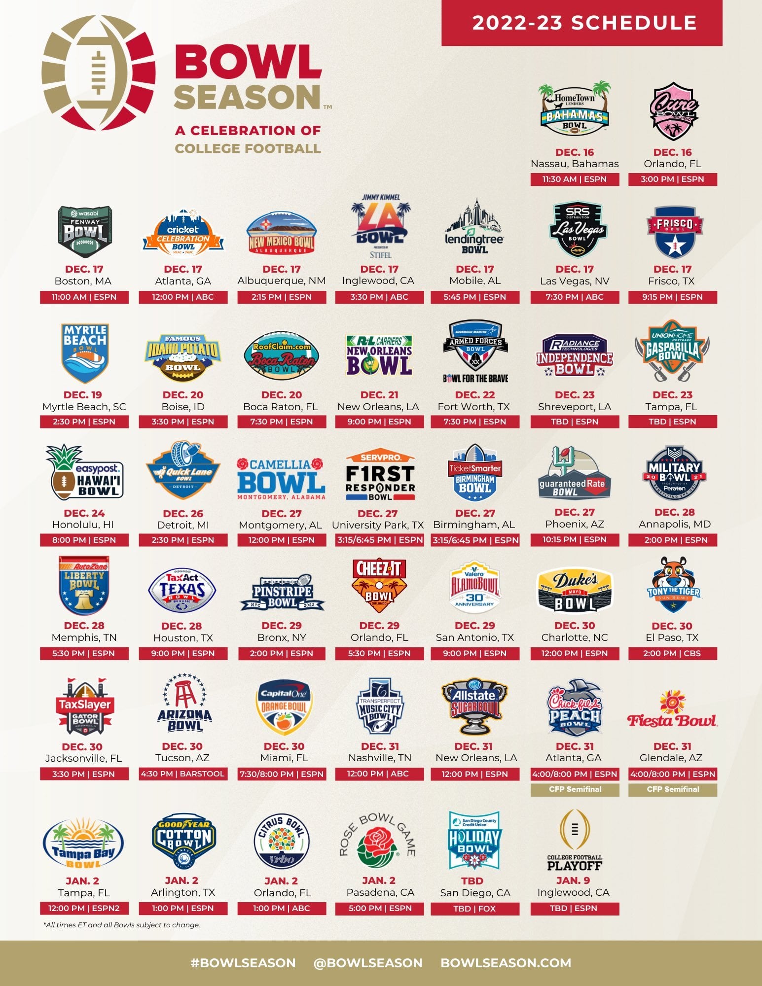 Bowl Game Announcements 2023: Heres the Full Schedule!