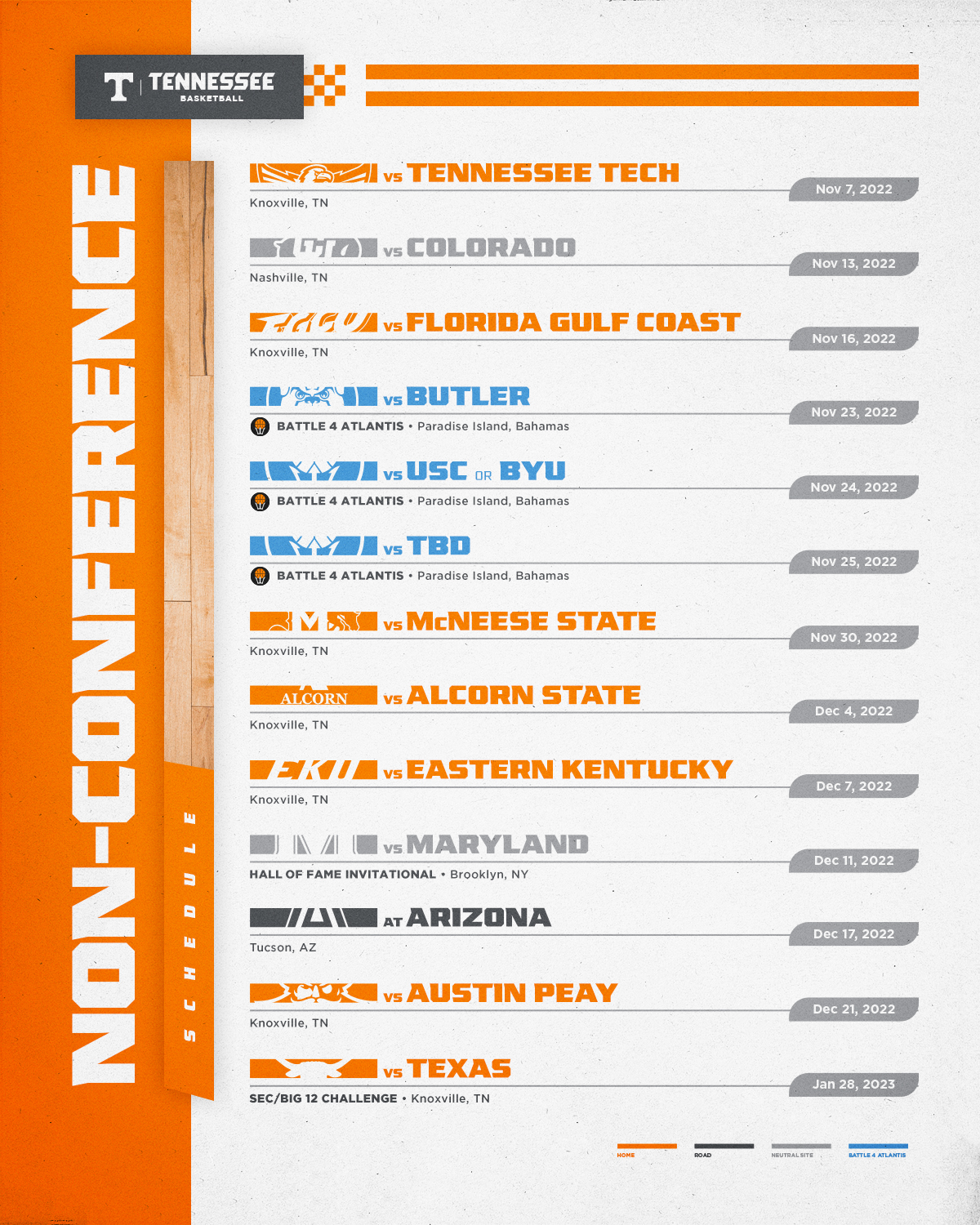 Full Tennessee Basketball Schedule Revealed: Check Out All the Key Matchups Now!