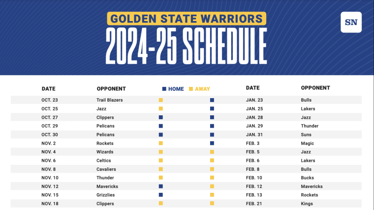 Free Warriors Schedule 2024 Printable: Get Yours, Plan Your Game Days Ahead