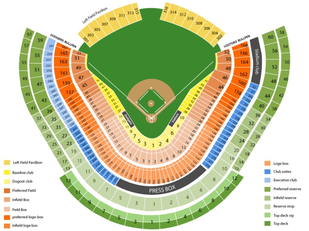 Where to Sit: Use Our Dodgers Seat Map for Great Views.