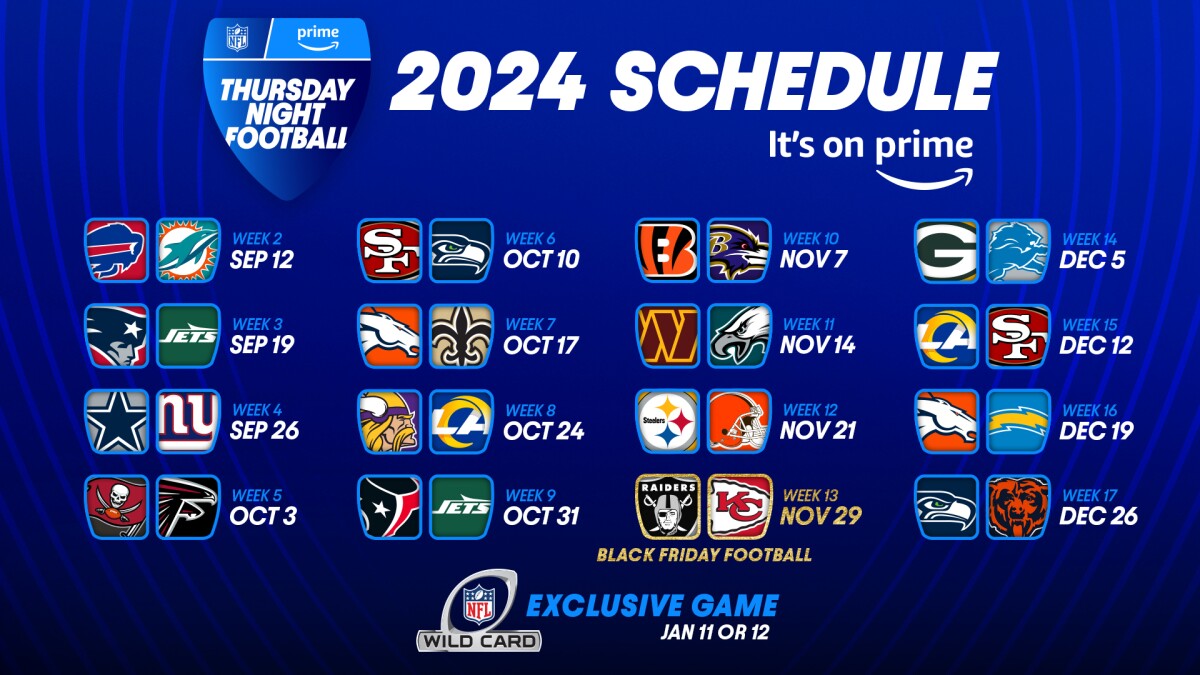 Thursday Night Football: Is there a game tonight? Get your NFL weekly schedule!