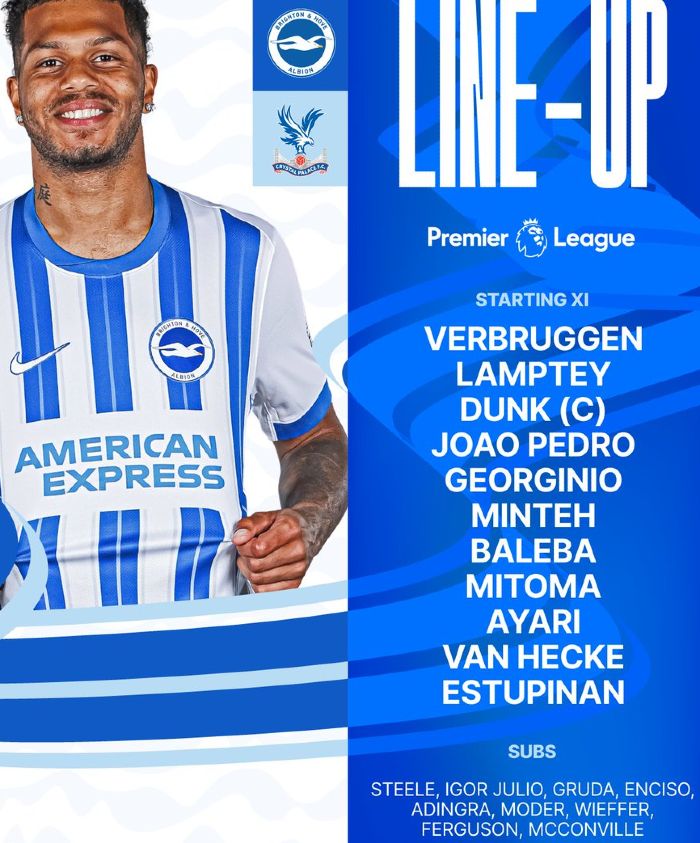 Brighton & Hove Albion F.C. vs Crystal Palace F.C. Lineups, News & How get tickets!
