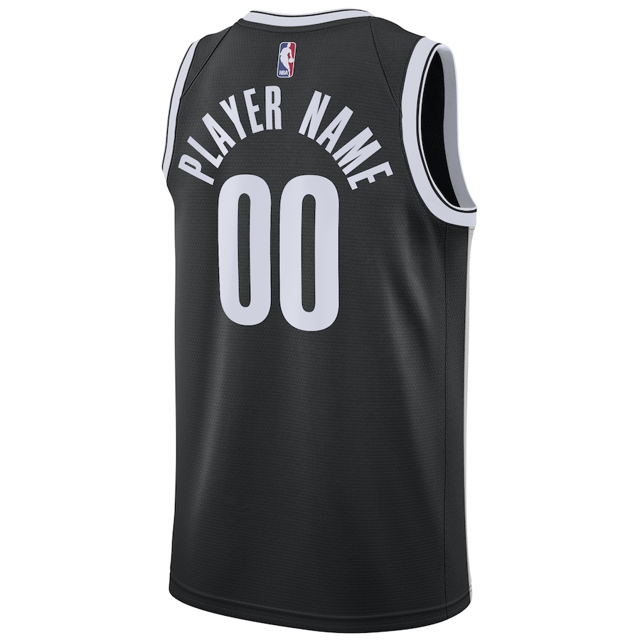 Shop Official Gear: Get the Mens Brooklyn Nets Nike Black 2020/21 Swingman Custom Jersey.