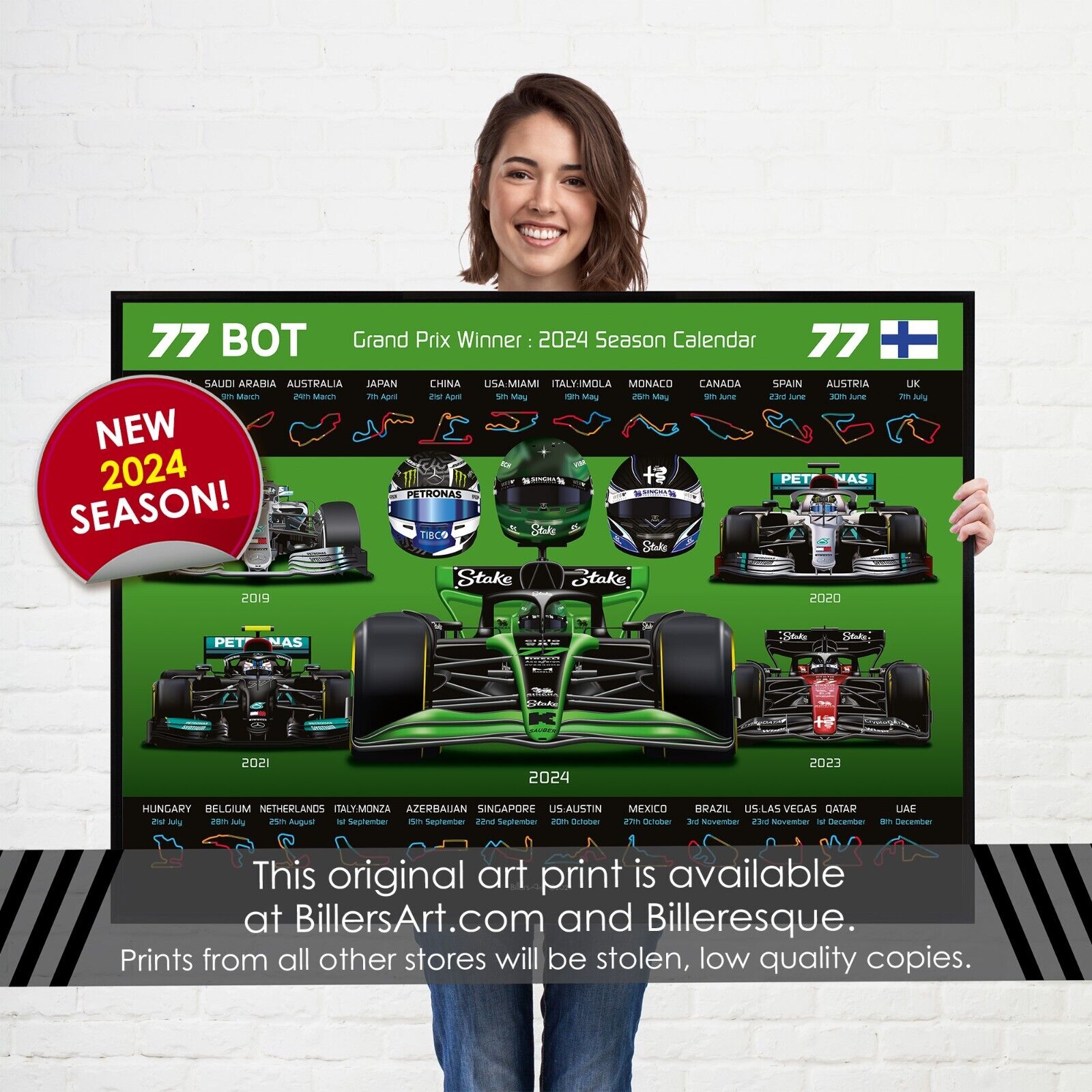 Valtteri Bottas 2024 Calendar: The Perfect Gift,See Why!