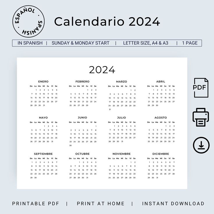 Calendario 2024 Español: Find Yours for Free Download (Simple Guide for All Important Dates)