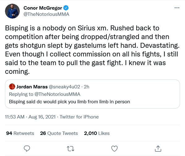 Michael Bispings Problem with Conor McGregor: The Hate is Real (UFC Drama)