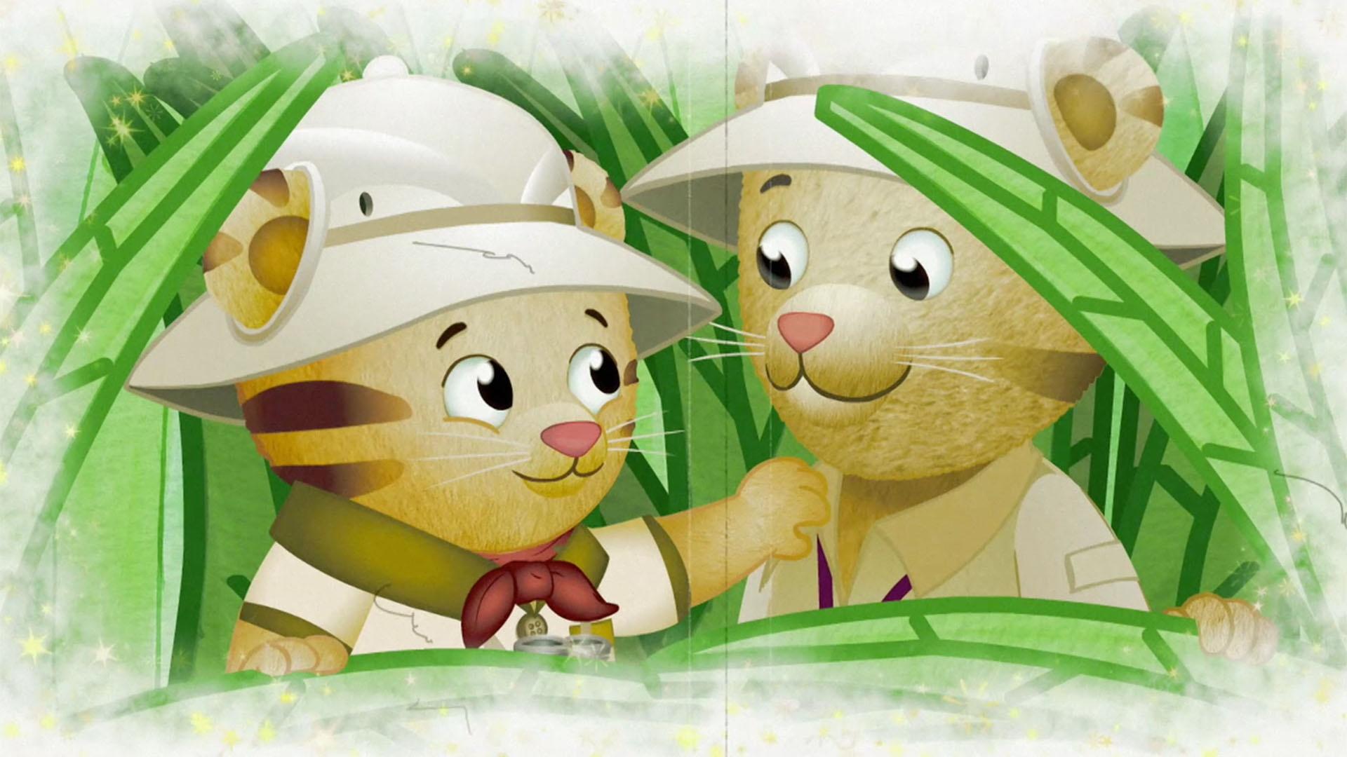 Daddy Tiger and Daniel Tiger: Exploring their fun father and son bond.