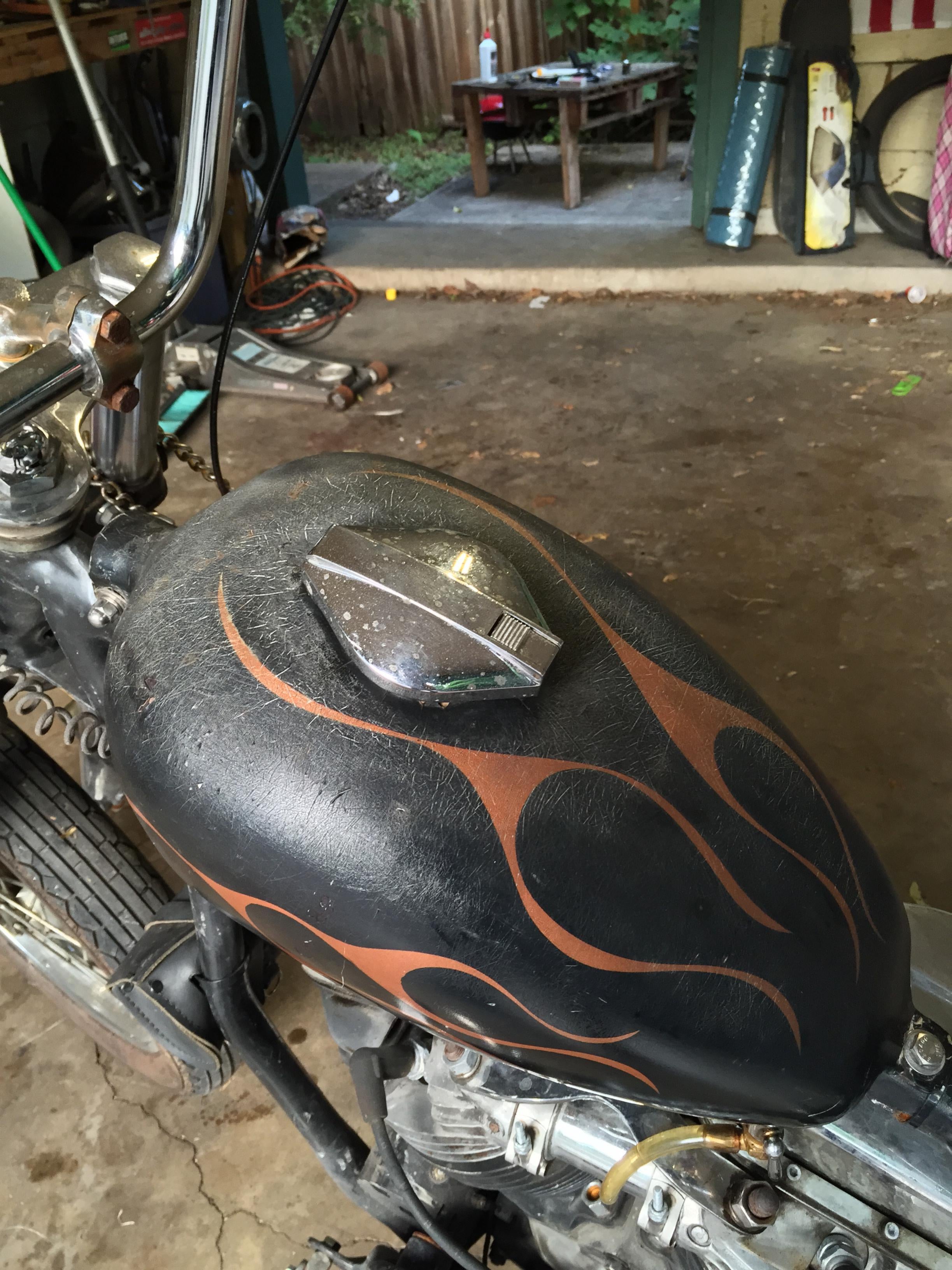 How to clean an old harley davidson oil can safely? Restore its look without damaging the paint.