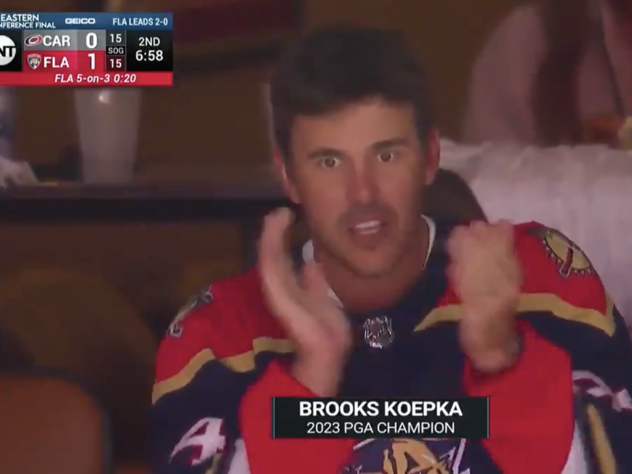 See Brooks Koepka Show His Love for Florida Panthers!