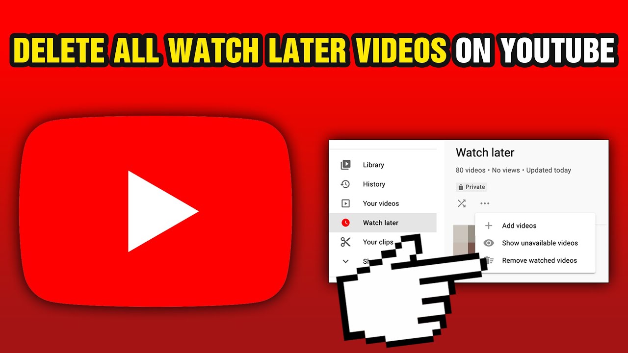 Best way to remove from watch later on YouTube?