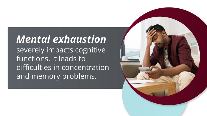 The emotional toll eventually tired him out (See how mental strain can cause physical exhaustion too)