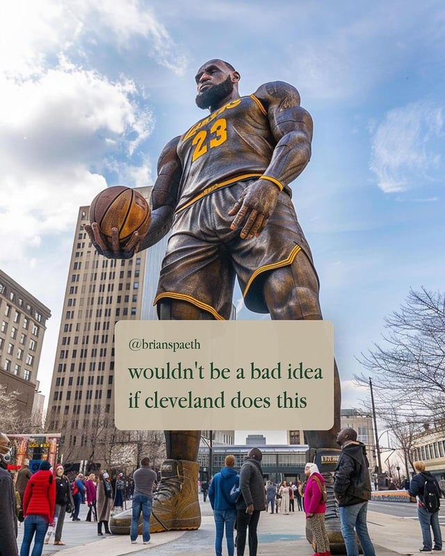 A LeBron James statue in Cleveland: Why is it so important? Learn about its real meaning for the city.