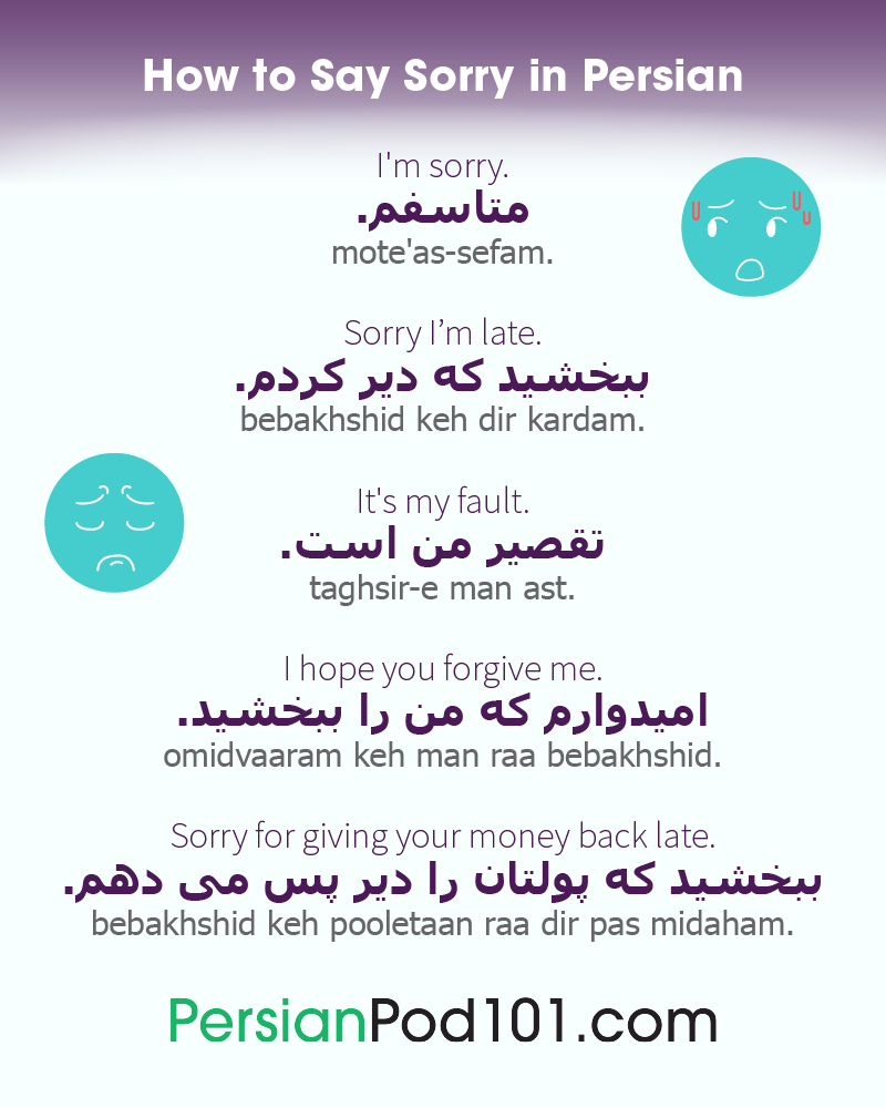 Sorry in Persian Pronunciation Guide: Speak Like Native People