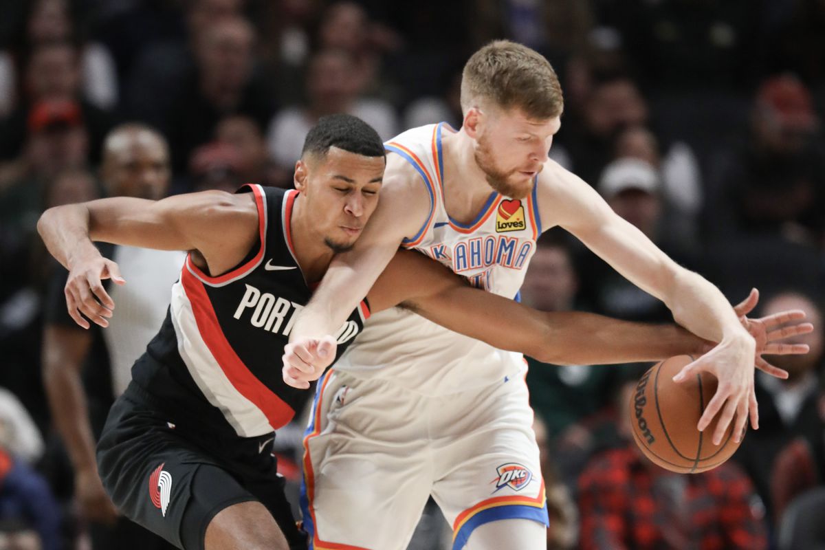 thunder at trail blazers