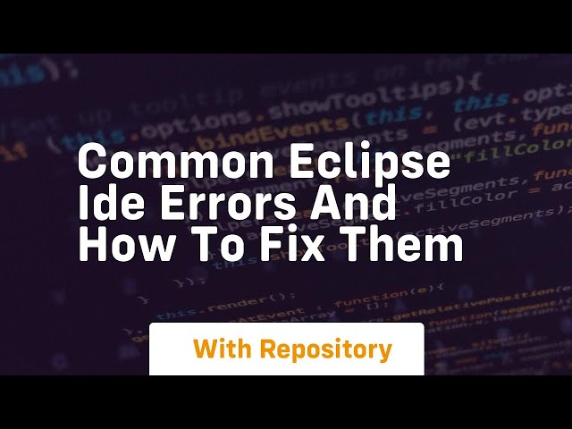 Fix eclipse rebel errors common solutions every programmer should know
