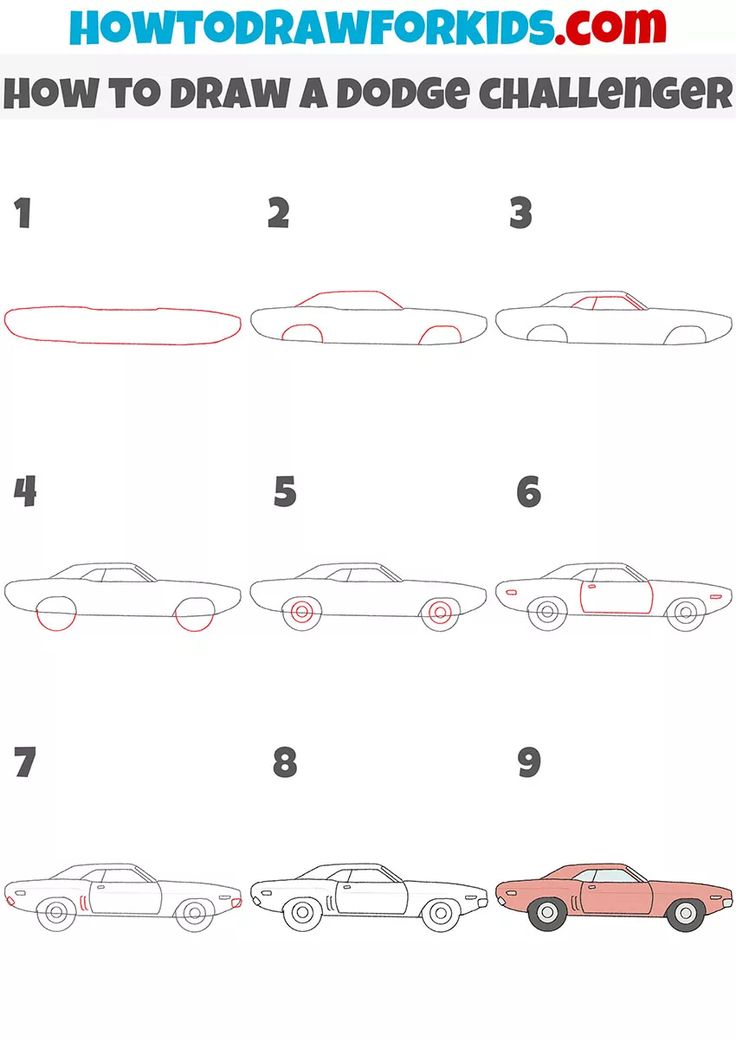 how to draw dodge simple step by step guide for beginners