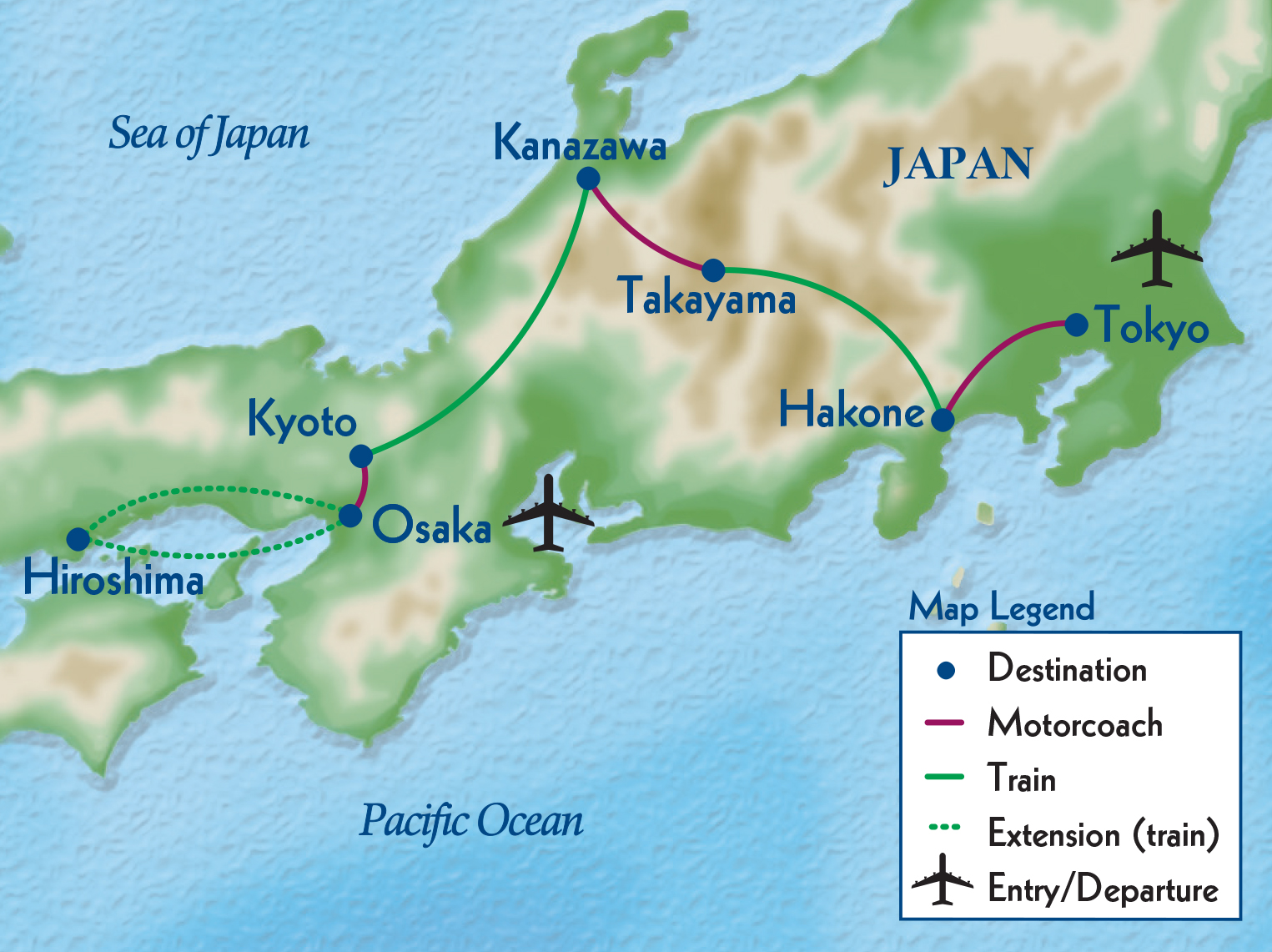 Cleveland to Tokyo best travel route explained flights vs cruise