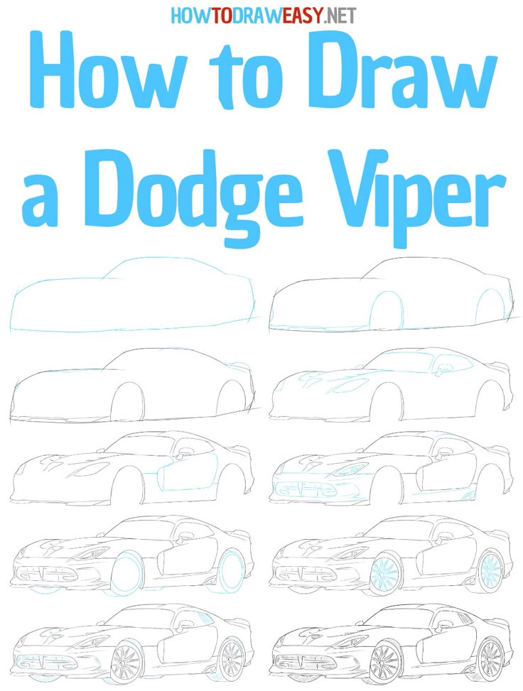 how to draw dodge simple step by step guide for beginners