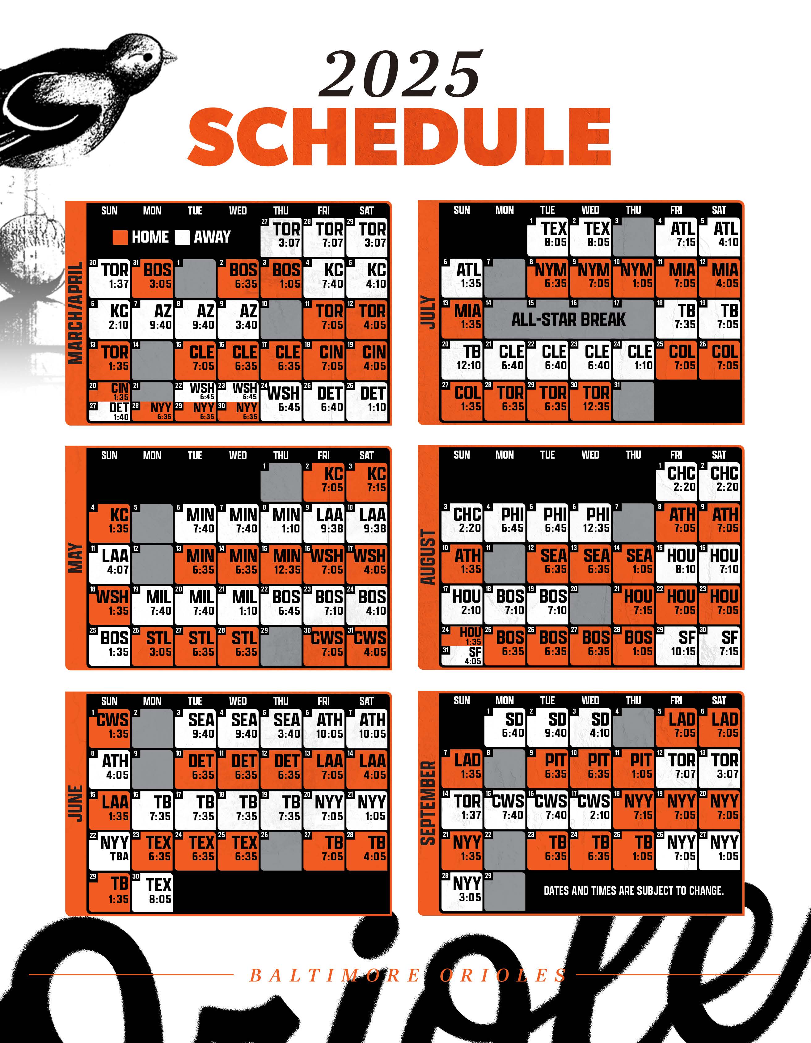 Baltimore Orioles Printable Promotional Schedule How to Never Miss a Game Day