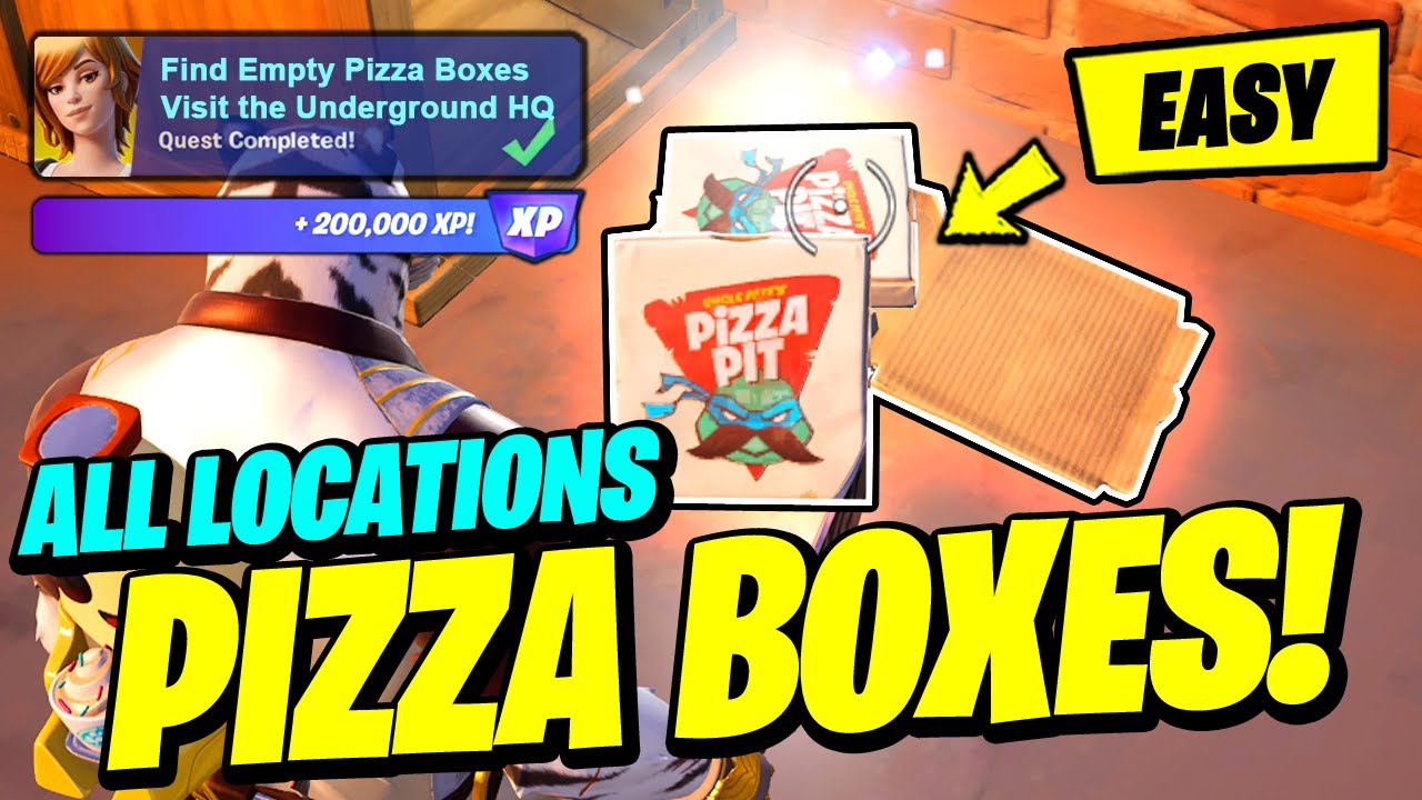 Quick guide to every fortnite pizza box location this season!