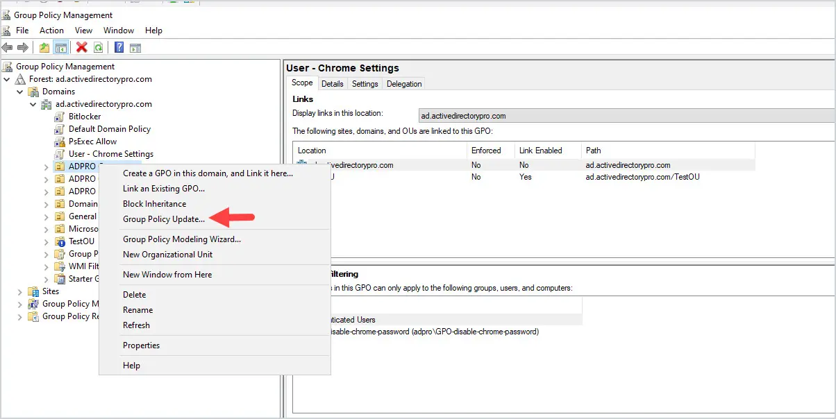 gpupdate for remote computers? Make group policy changes work fast